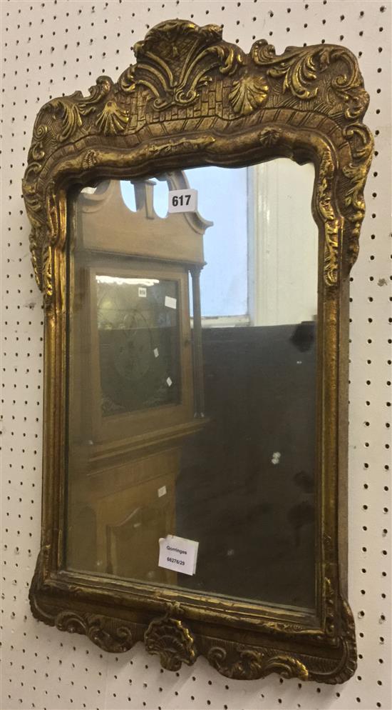 George I style gilt carved wood wall mirror